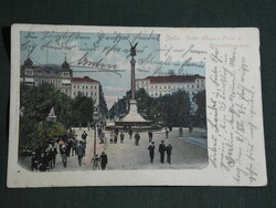 Képeslap,Postcard,Germany,Berlin, Belle Alliance-Platz and Friedichstrasse, litho , 1902