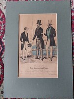 XIX. sz. litográfia: Petit Courier des Dames paszpartuval