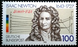 N1646 / Germany 1993 Isaac Newton stamp postal clerk