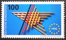 N1644 / Germany 1992 European Union Internal Market '92 stamp postal clerk