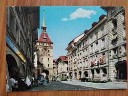 Svájc, Bern, Marktgasse, villamos, 1969