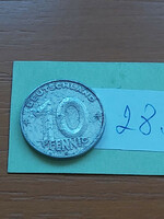 Germany ndk 10 pfennig 1953 e muldenhütten, alu. 28