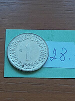 Yugoslavia 1 dinar 1990 copper-zinc-nickel 28