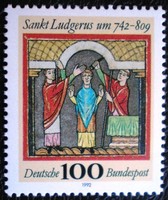 N1610 / Germany 1992 hl. Ludgerus stamp postman