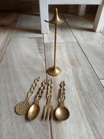 Pompás régi réz konyhai dísz eszközök (17,5 cm)