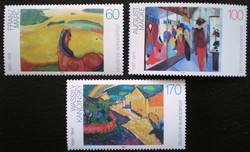 N1617-9 / Germany 1992 20th century German painting stamp set postal clerk