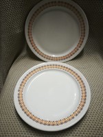Alföldi porcelán lapos tányér, terrakotta dekorral