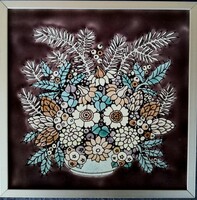 Dt/403 - old edit - tile image of a bouquet of flowers, wall decoration