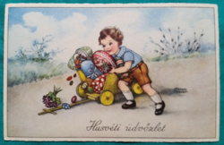 Antique graphic Easter card by Hannes Petersen