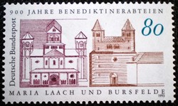 N1671 / Germany 1993 Benedictine Abbey stamp postal clerk