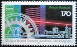 N1636 / Germany 1992 machinery and construction company stamp postal clerk