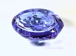 Purple crystal glass bowl colored in material!