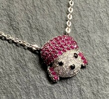 • Pudlee kutyás cuki ékszer szett viselőjét keresi  925 sterling ezüst   új