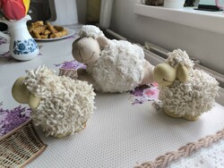 Gyapjú bárány keámia testtel 3 db eladó!