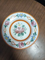 Antik keménycserép falitányér népi jellegű jelzett! Wilhelmsburgi