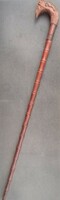 Antique Far Eastern hand-carved walking stick