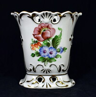 Herend porcelain vase with an openwork pattern