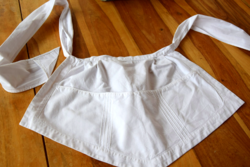 Antique old folk, women's linen apron