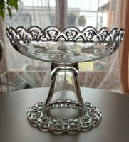 Old glass serving bowl