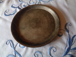 Orosz ezüstözött tálca  , jelzett , 18 cm
