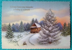 Christmas greeting card, ran