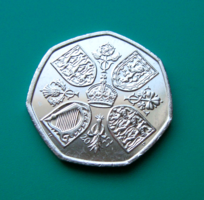 Egyesült Királyság – 50 penny emlékérme – 2022 - III. Károly arcképével!