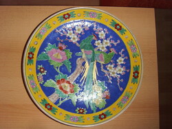 Large hand-made lead-glazed wall plate 31.5 cm