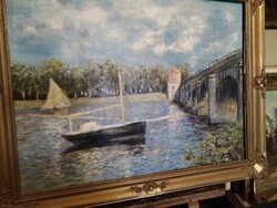 Olajfestmény- Claude Monet -után szabadon