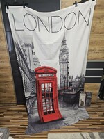2 blackout curtains with a London pattern