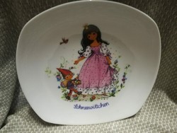 Porcelán tányér /Bavaria/ lányos dekorral