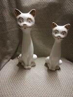 Porcelán cica pár, dekorációnak