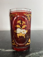 Coated painted glass cup