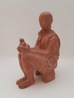 István Paál terracotta, ceramic figure, 19 cm