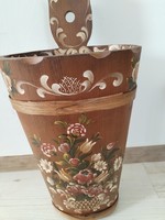 Umbrella holder, made of wood - country style / hand painted
