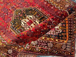 Iranian Quasquai handmade wool rug 260cmx160cm