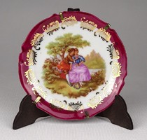 1Q888 Limoges Fragonard strapped porcelain decorative plate wall plate 10 cm