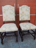Antik koloniál támlás szék párban