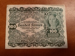100 Korona 1922 jan.2 /1081/ Gyönyörű Ornametikával