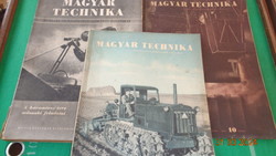 Hungarian technology 3 pieces 1947-1951, the technical tasks of the three-year plan.