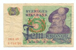 5 Korona 1978 Sweden
