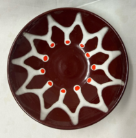 Retro, marked, industrial art, glazed, ceramic plate, bowl or wall decoration