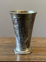 Antique alpaca goblet cup glass 15.2 cm
