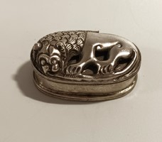 Silver box with lion