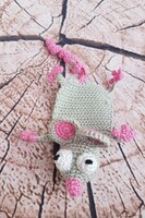 Crochet mouse bookmark