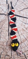 Crochet snake bookmark