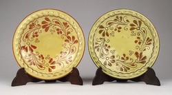 1Q885 veres lajos mezőtúr ceramic bowl pair 12 cm