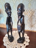 Ébenfa figurák párban Zanzibárból