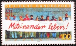 N1725 / Germany 1994 foreigners in Germany stamp postal clerk