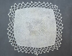 Old lace porcelain, under decorative object 16 x 16 cm.