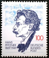 N1736 / Germany 1994 hans pfitzner stamp postal clerk